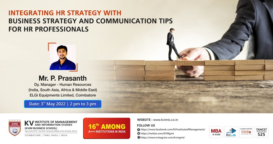 Integrating HR Strategy with Business Strategy and Communication tips for HR Professionals 2022
